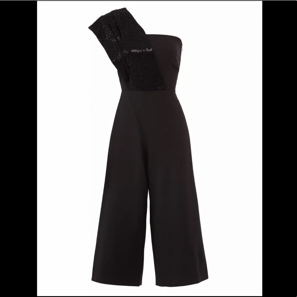HANEY Zoie One Shoulder Black Jumpsuit